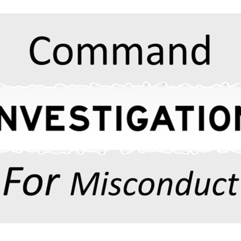 command investigation for misconduct