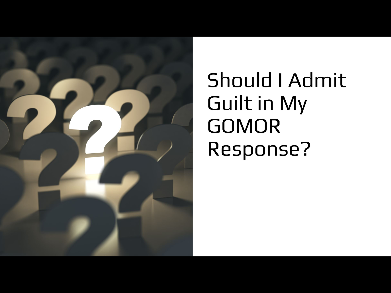 Should I Admit Guilt in My Army GOMOR?